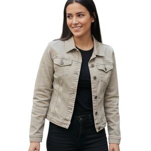 Live A Little Medium Tan Denim Classic Jean Jacket Casual Western Boho Chic Fall